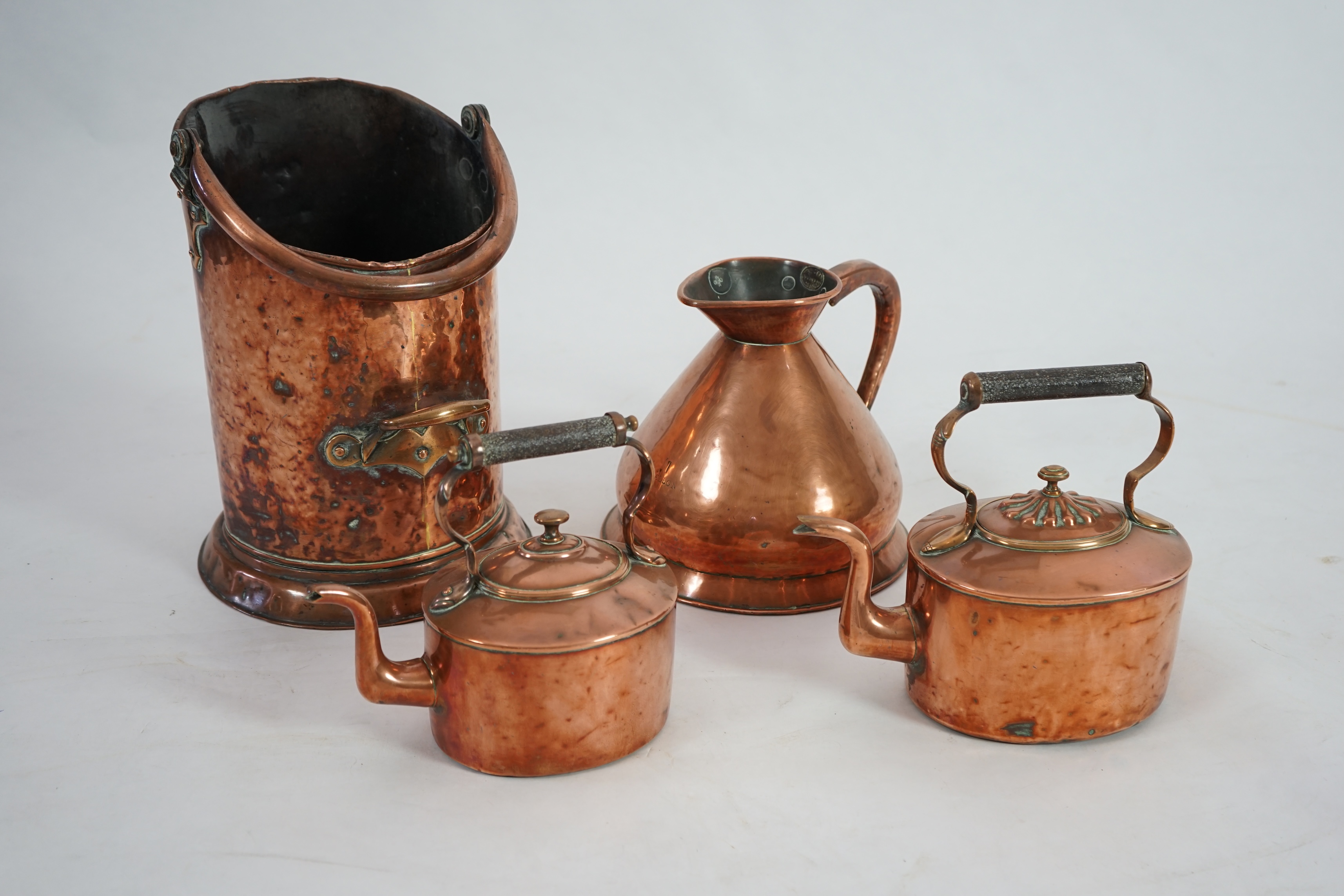 A Victorian Loftus of Oxford Street copper one gallon flagon